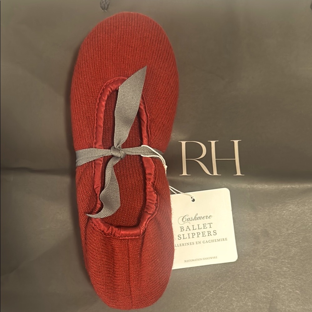 Red Cashmere Ballet Slippers